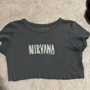 Brandy Melville Cropped Nirvana tee